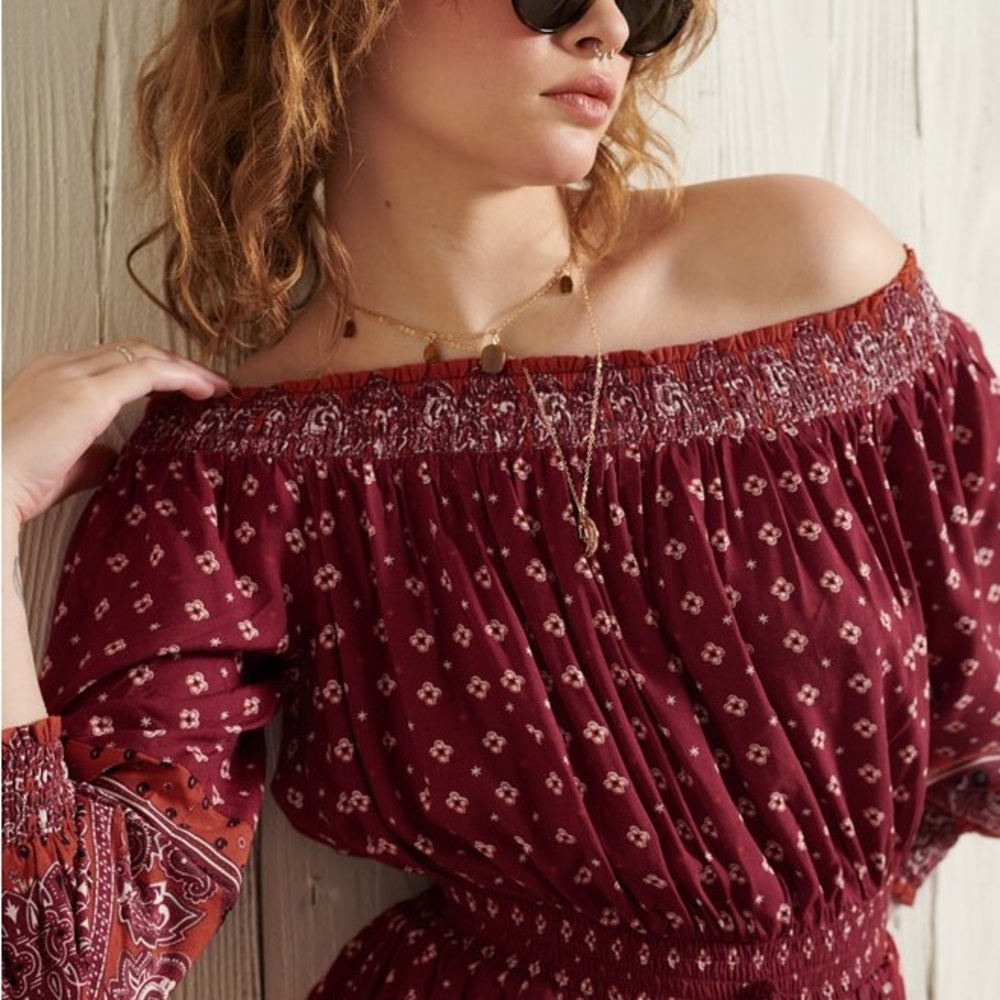 SUPERDRY Ameera Off The Shoulder Playsuit Romper Size 6 - Picture 14 of 16